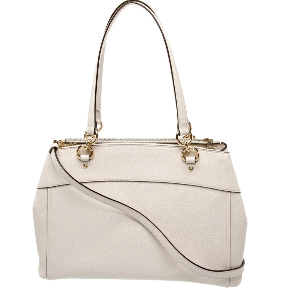 White Coach Brooke Carryall Made Of Crossgrain Leather - Picture 3 of 9